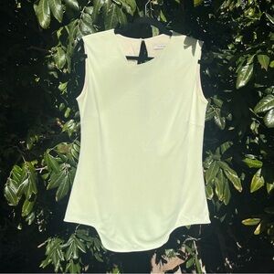 MUGLER green sleeveless knit tank top